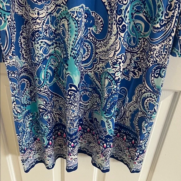 Lilly Pulitzer Ophelia Swing Dress Coastal Blue Legga Octopus Print. XL. - Picture 4 of 8